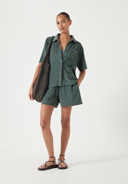 Towelling Short Sleeve Shirt