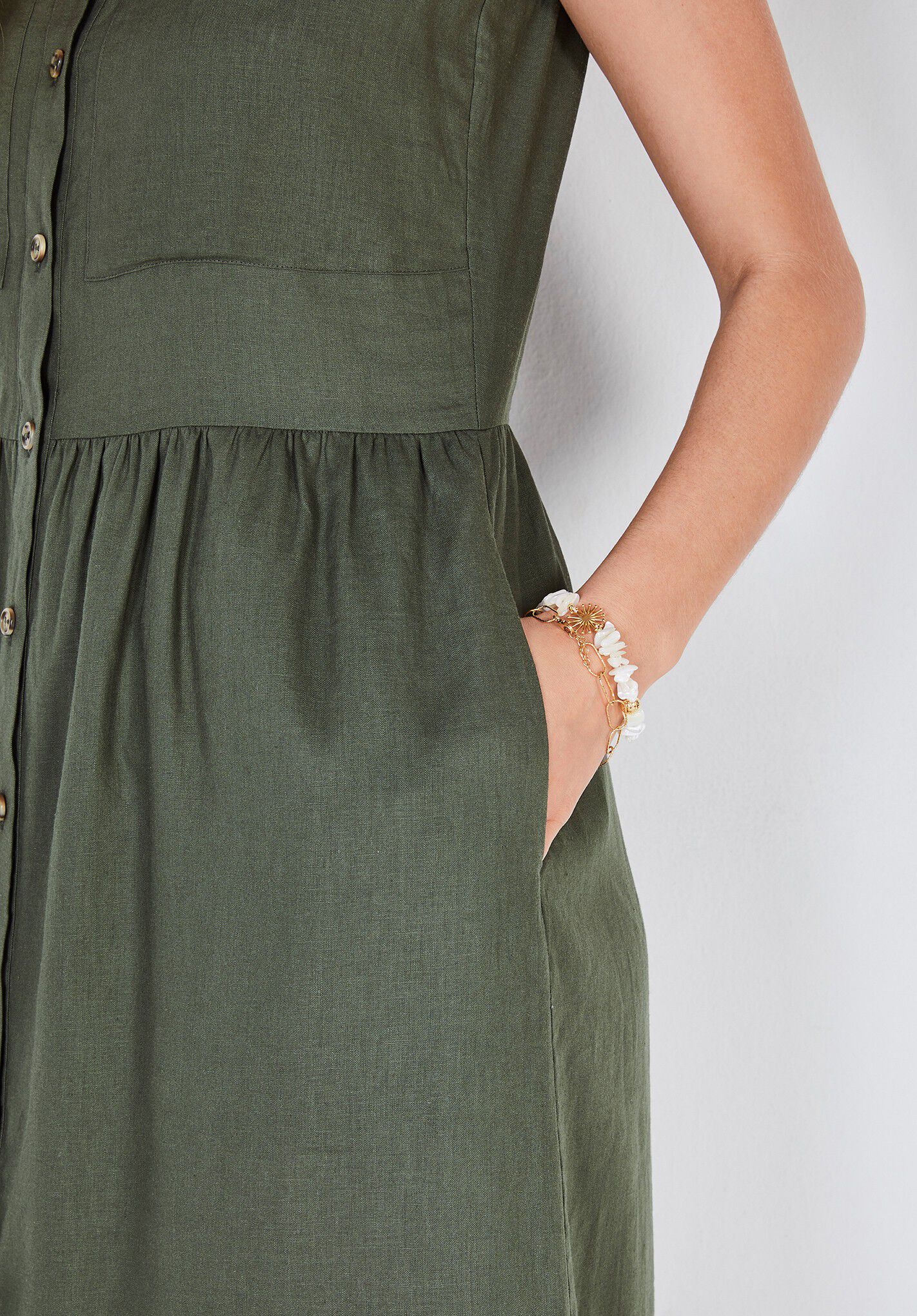 Sleeveless shirt dress uk clearance