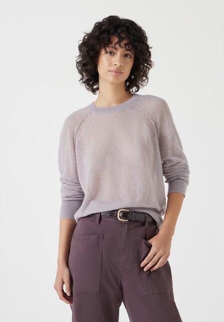 Elsie Gauzy Wool Blend Crew Jumper