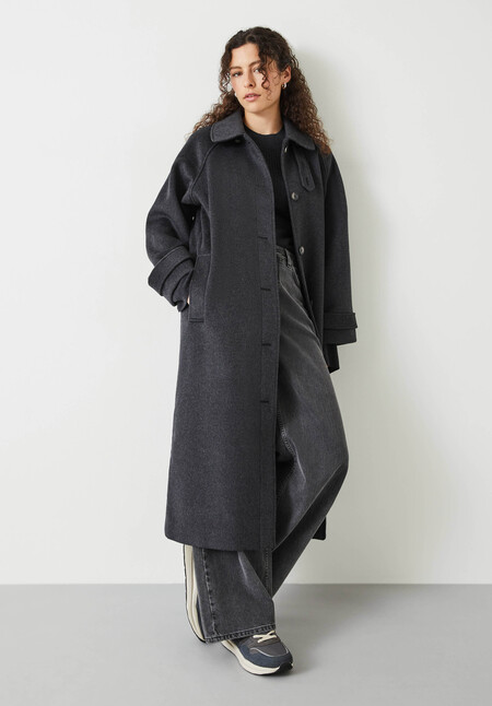Marlowe Relaxed Raglan Wool Blend Coat