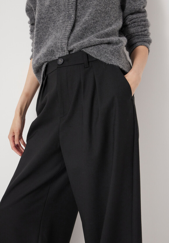 Lya Wool Blend Wide Leg Trousers