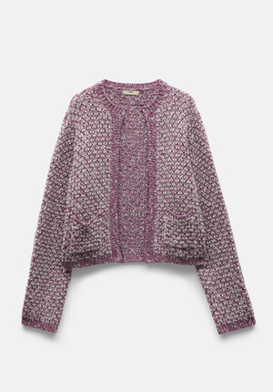 Girija Textured Stitch Knitted Cardigan