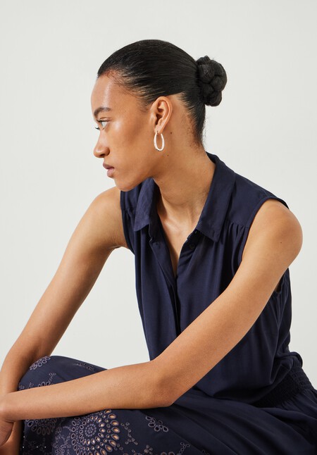 Sleeveless Broderie Kensington Midi Dress