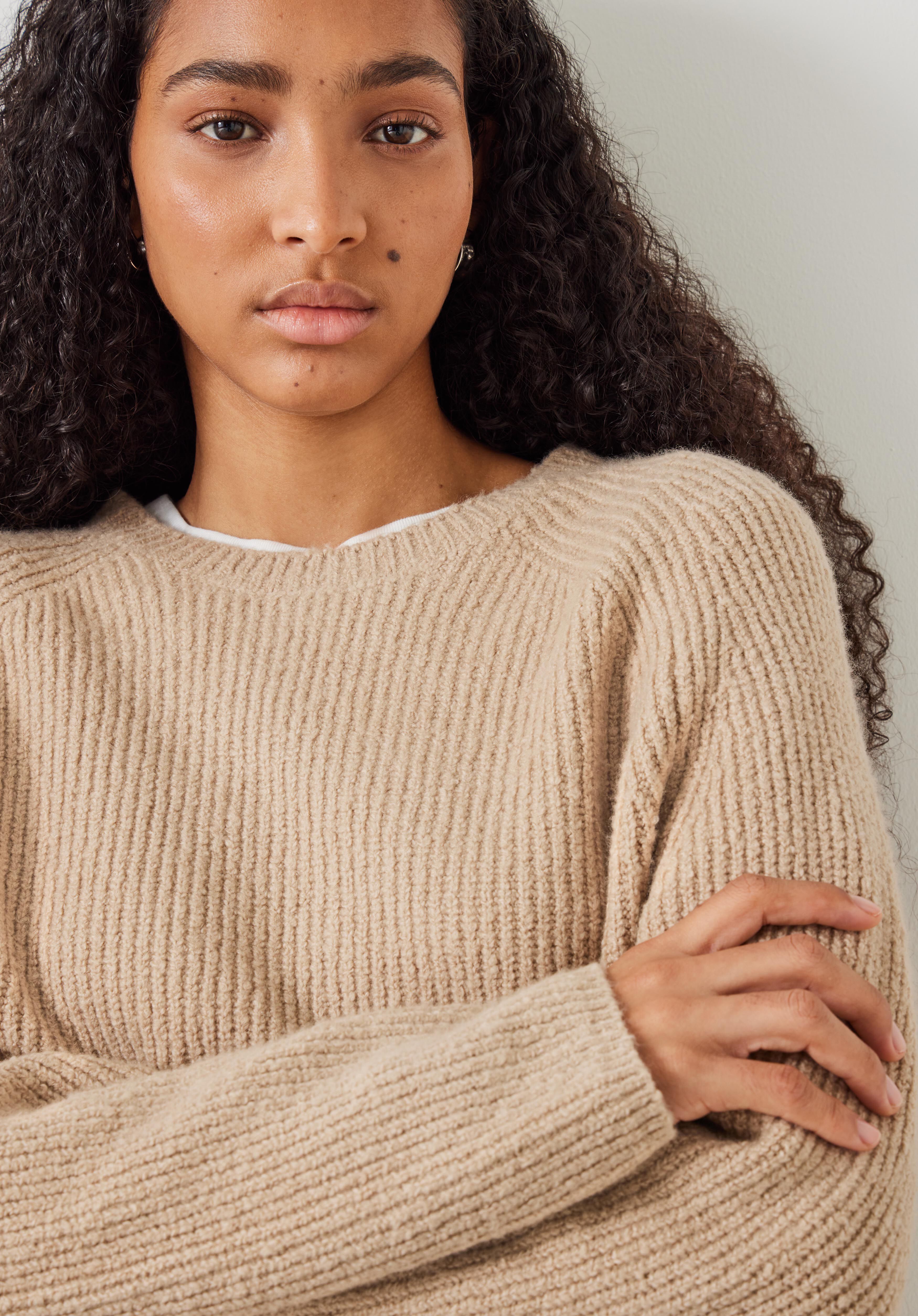 Ribbed crew neck best sale