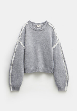 Whitney Wool Blend Stitch Detail Jumper