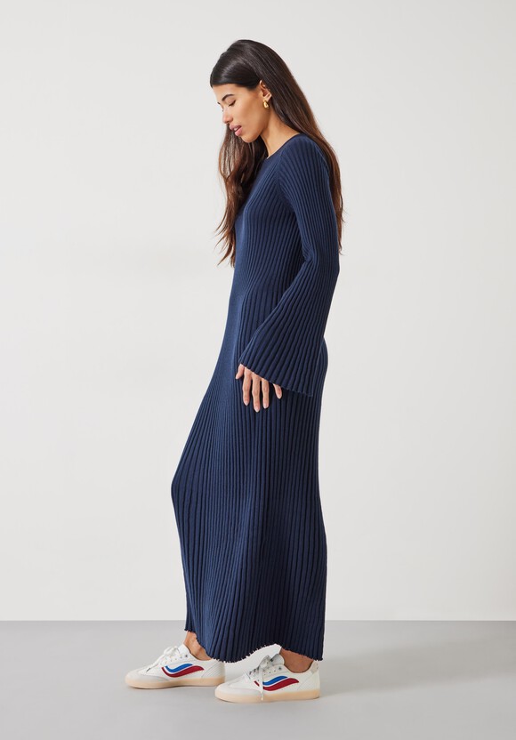 Penny Crew Neck Ribbed Knitted Dress