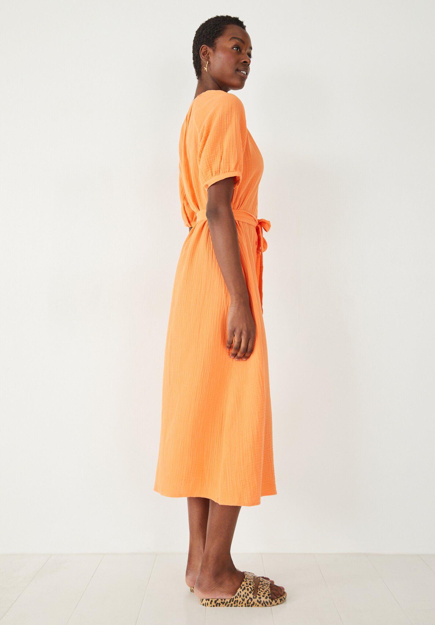 Mango on sale orange dress