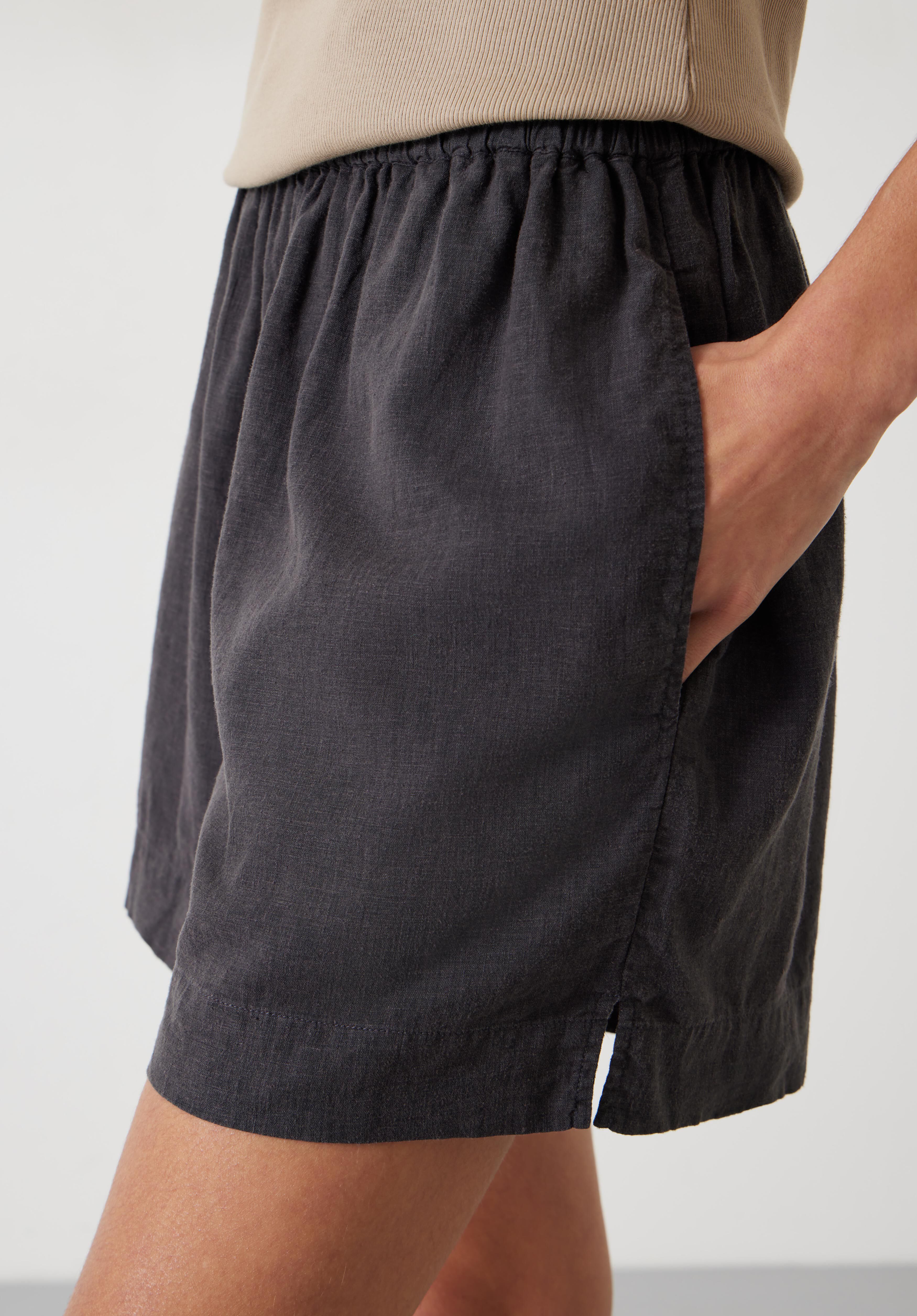 Linen blend shorts online
