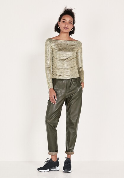 Off Shoulder Metallic Top