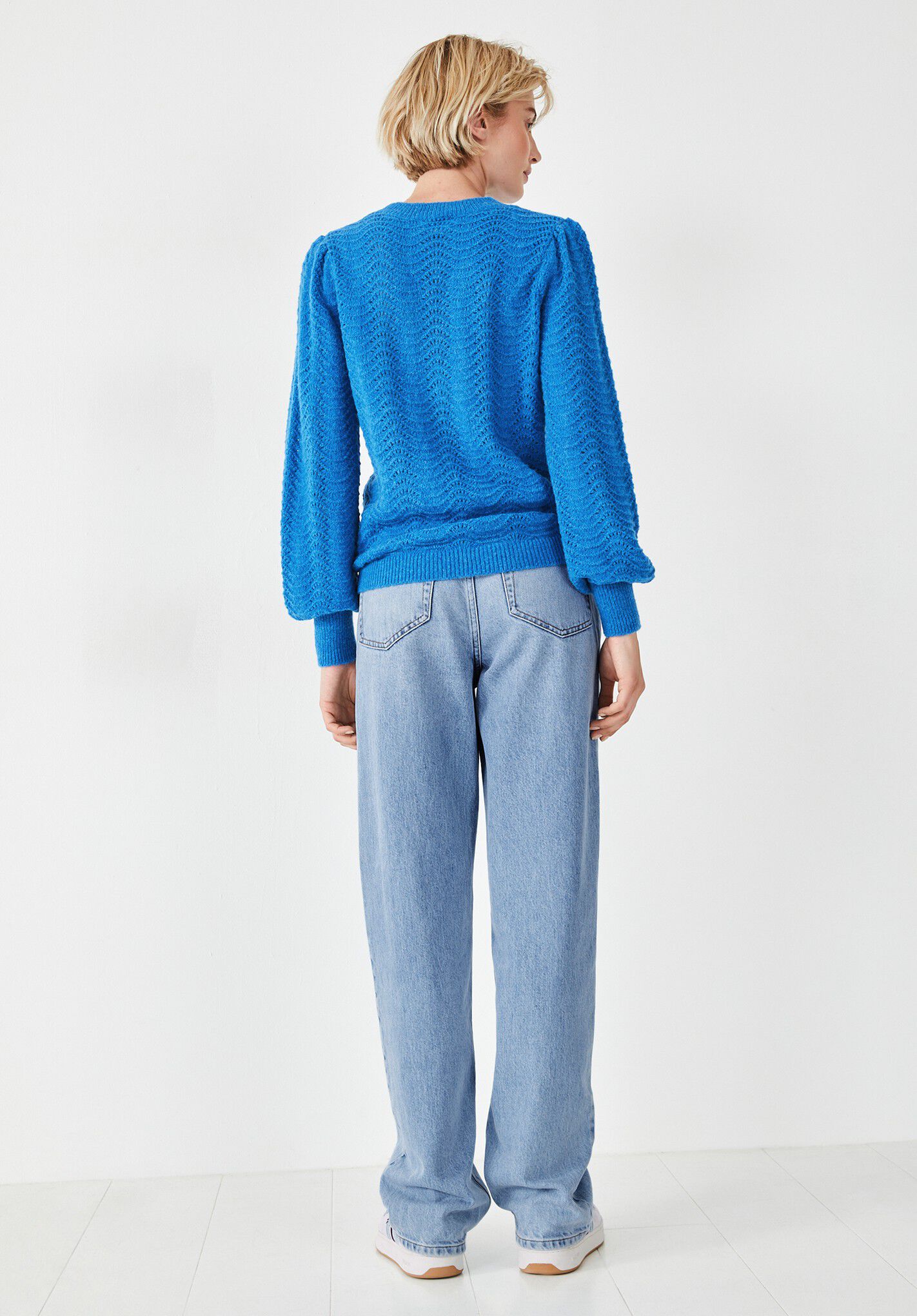 Blue gingham jumper cheap