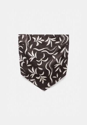 Printed Linen Blend Bandeau Top