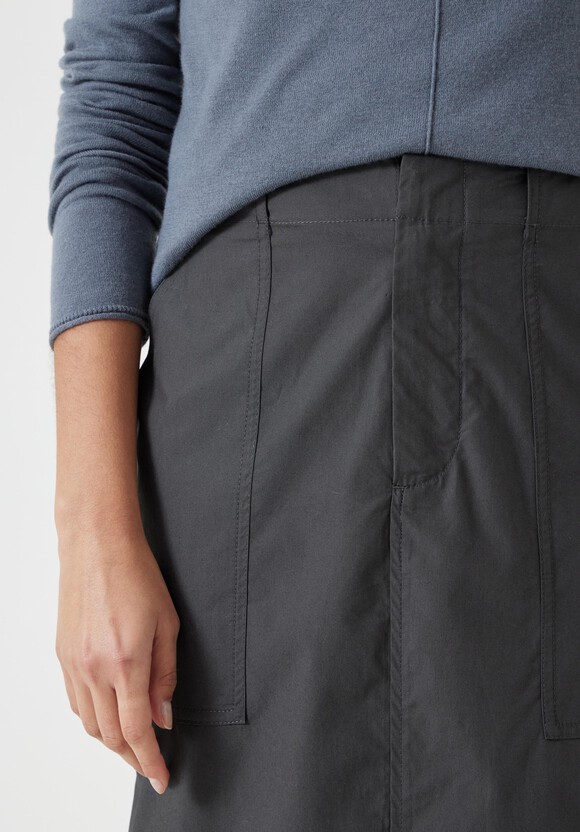 Lightweight Cotton Column Midi Skirt