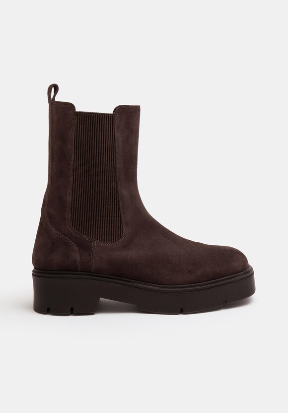 Chunky Suede Chelsea Boots