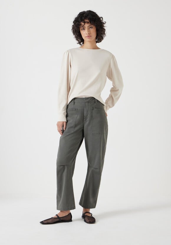 Emily Puff Sleeve Jersey Top