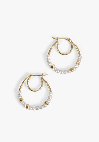 Skyros Pearl Hoop Earrings