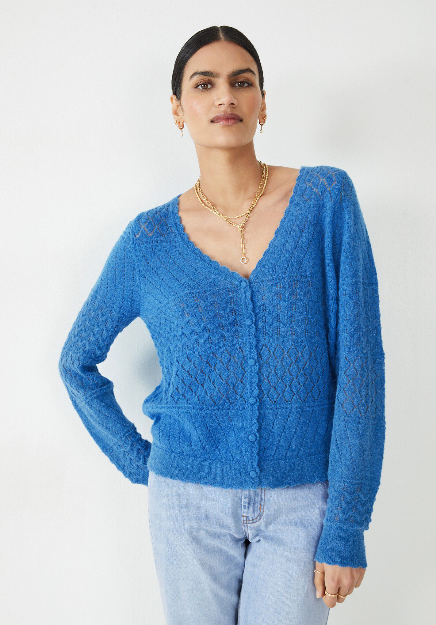 Hollie Scalloped Edge Cardigan