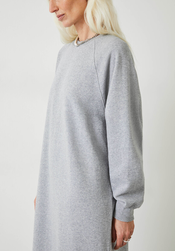 Maya Sweatshirt Midaxi Dress, Grey Marl