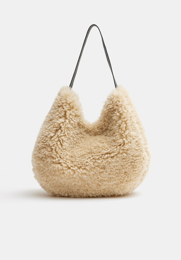 Helen Moore Faux Fur Slouch Bag