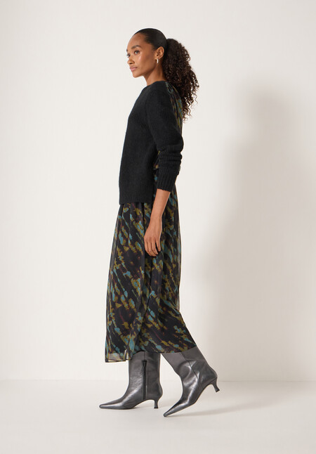 Clara Knit Woven Dress