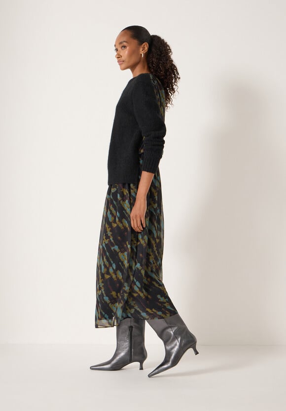 Clara Knit Woven Dress