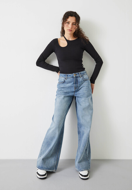 Sabina Cut out Long Sleeve Top