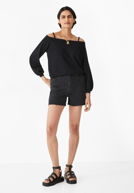 Angela Off Shoulder Knitted Top