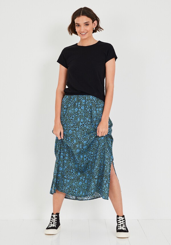 Santana Printed Midi Skirt