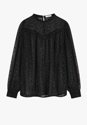 Melody Spot Jacquard Blouse