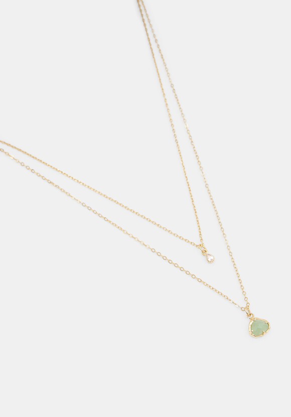 Amelie Semi Precious Teardrop Necklace