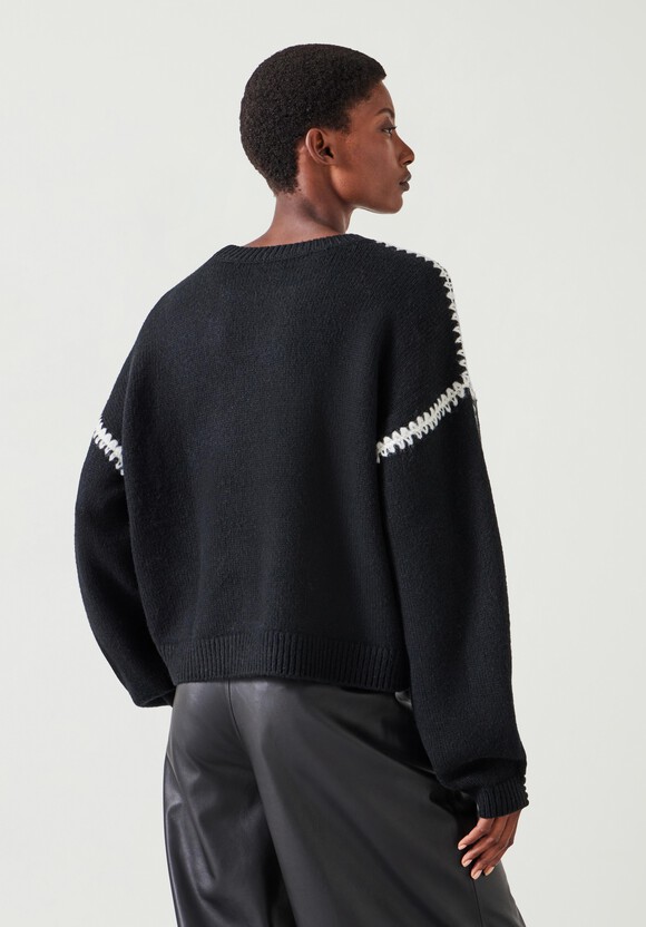 Whitney Wool Blend Stitch Detail Jumper