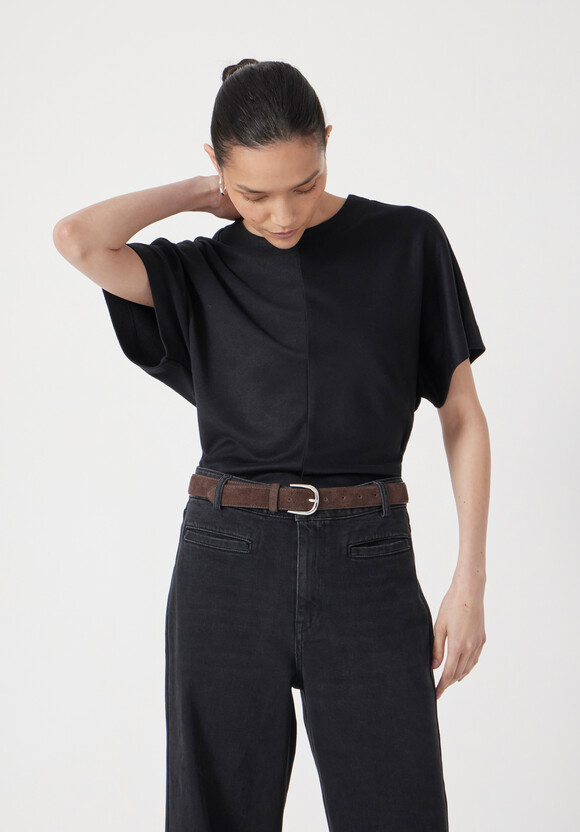 Seam Detail Short Sleeve Top