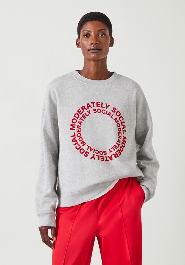 Moderately Social Graphic Sweatshirt