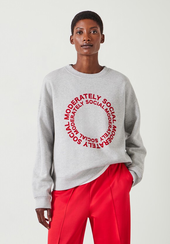 Moderately Social Graphic Sweatshirt