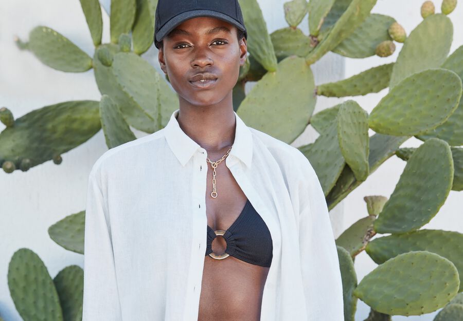 Paige Cropped Linen Blend Shirt