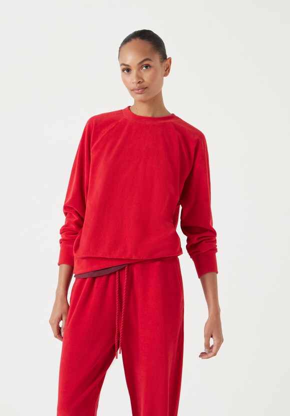 Towelling Raglan Sweatshirt