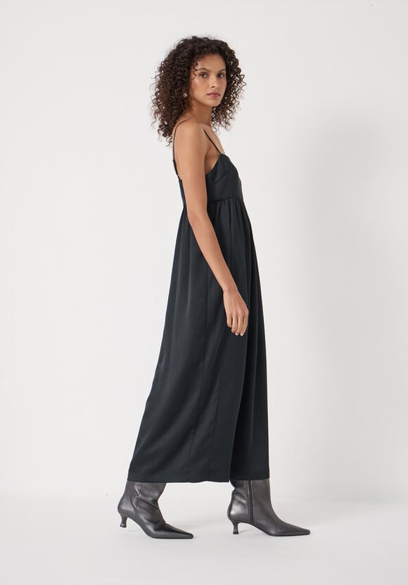 Strappy Satin Midi Dress