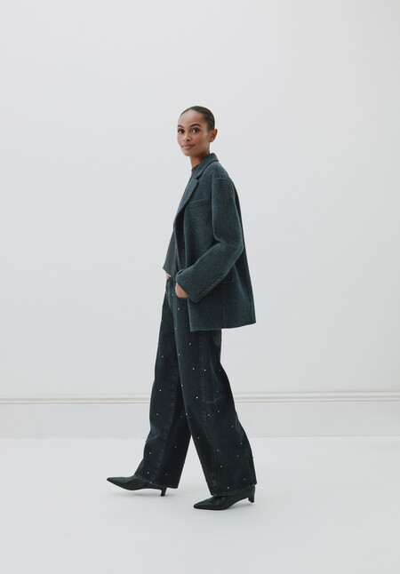 Embellished Bree Barrel Leg Jeans
