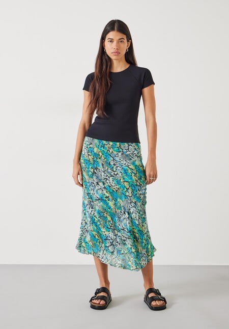 Hallie Printed Midi Skirt