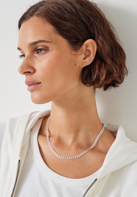 Flat Curb Chain Necklace