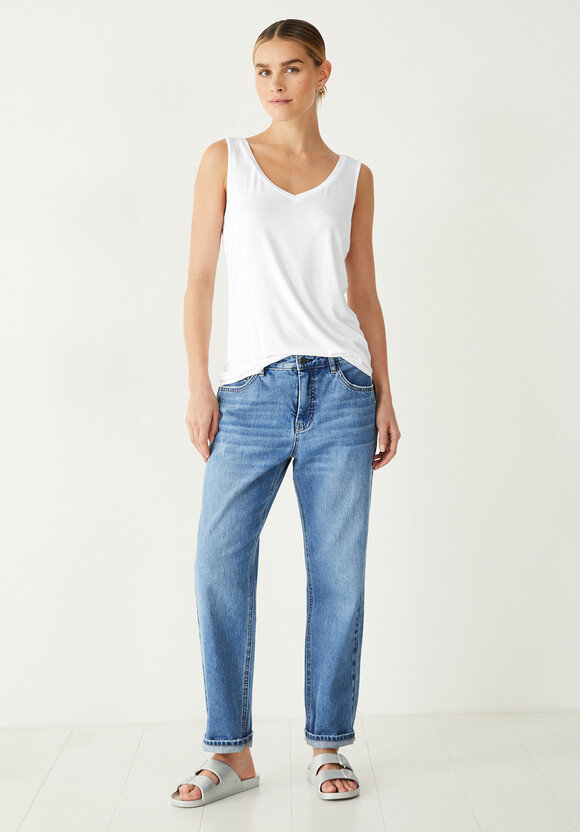 Sally V-Neck Jersey Vest Top