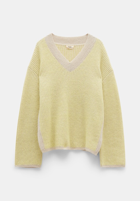 Arlowe Oversized Wool Blend V Neck Jumper