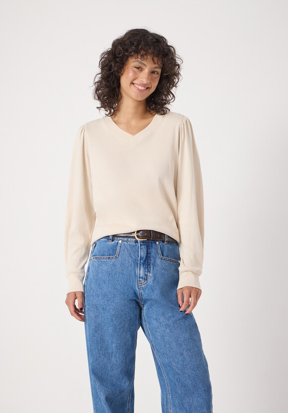 Emily V-Neck Puff Sleeve Top