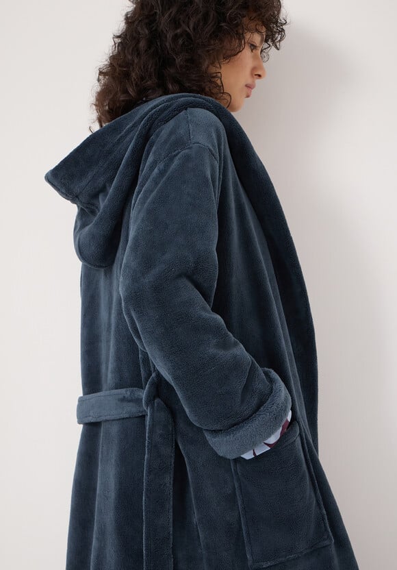 Fluffy Hooded Dressing Gown