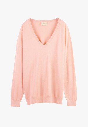 Linen Blend V Knitted Jumper