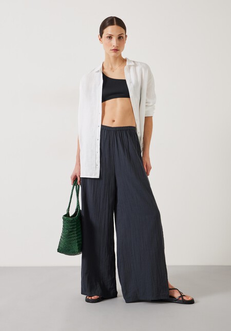 Elodie Crinkle Cotton Beach Trousers