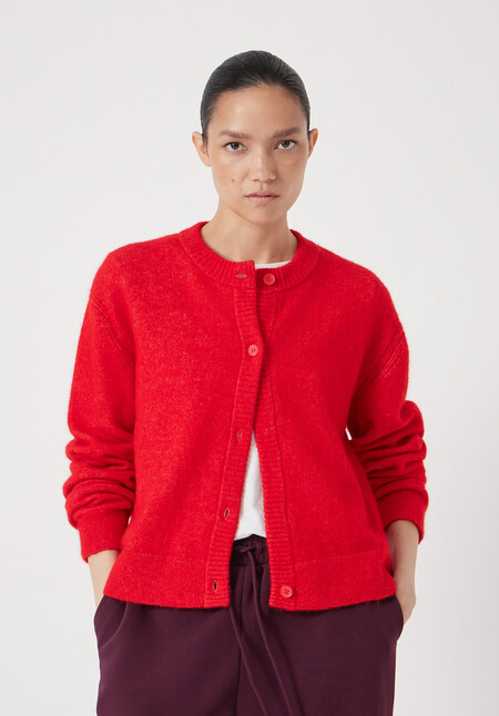 Juni Crew Neck Boxy Cardigan