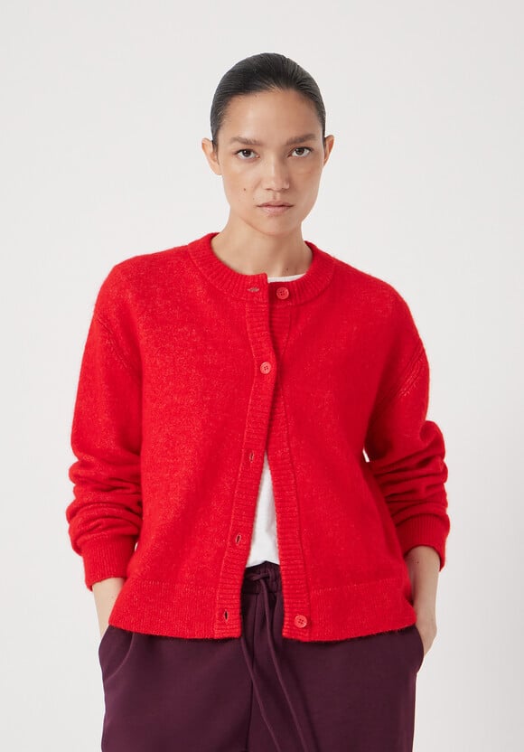 Crew Neck Boxy Cardigan