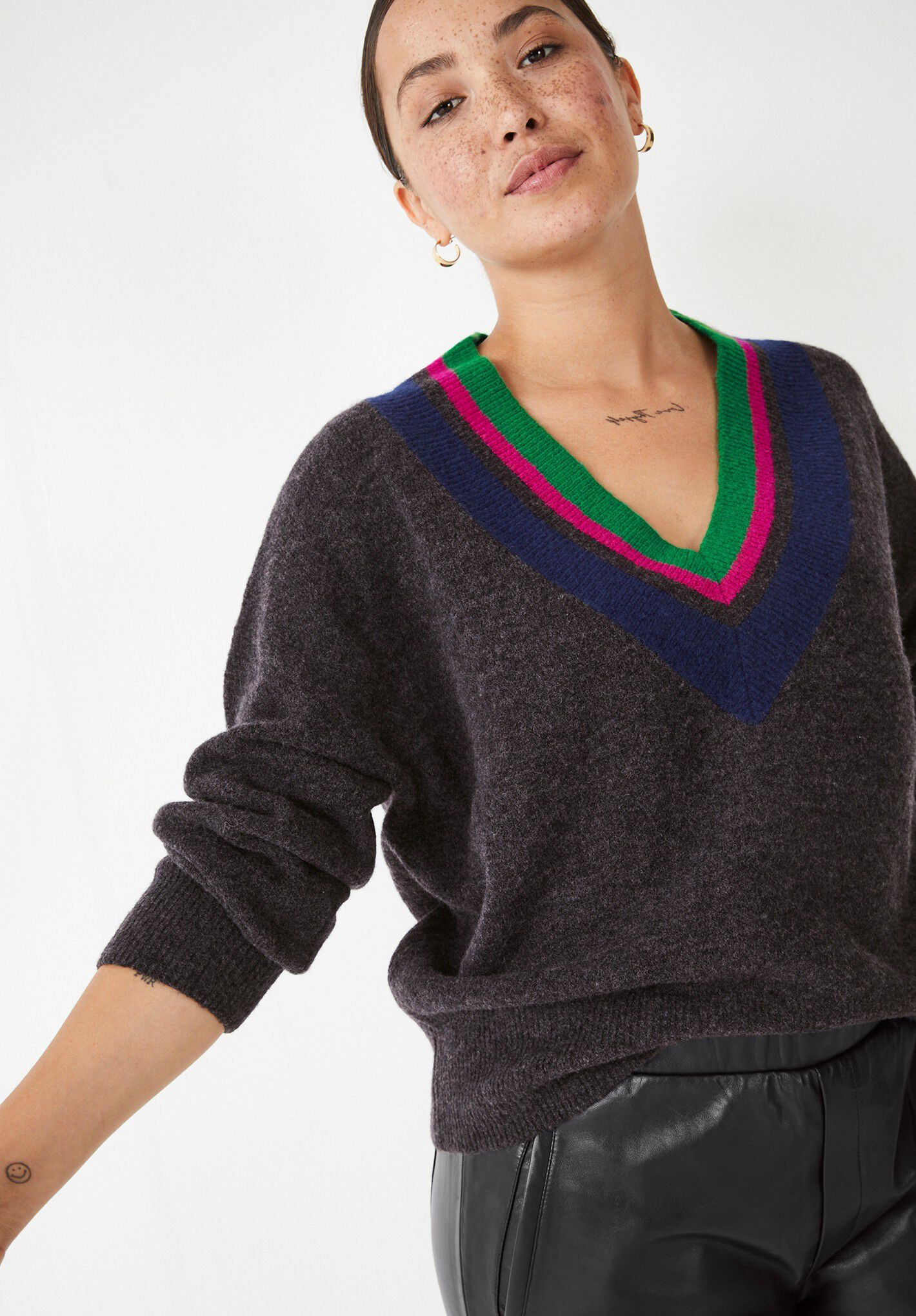 Fluffy Deep V Jumper