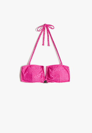 Contrast Leopard Bikini Set