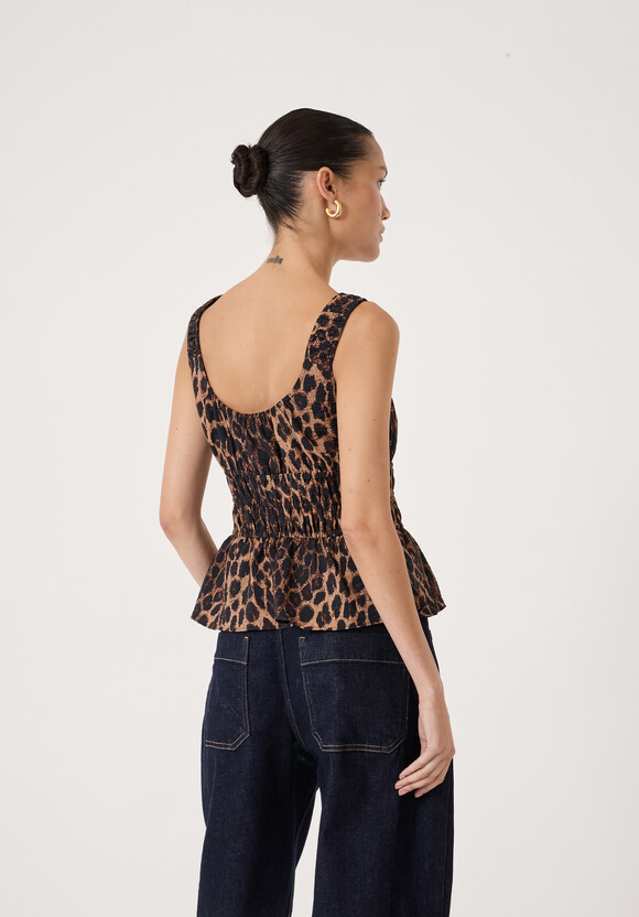 Air Flow Gathered Straps Top